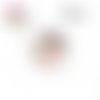 X2 cabochons fille,visage,expression 16mm