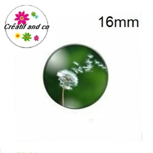 X2 cabochons fleur pissenlit 16mm