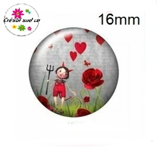 X2 cabochons diablotin 16mm