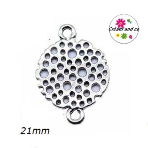 Connecteur cercle argent tibétain 21mm