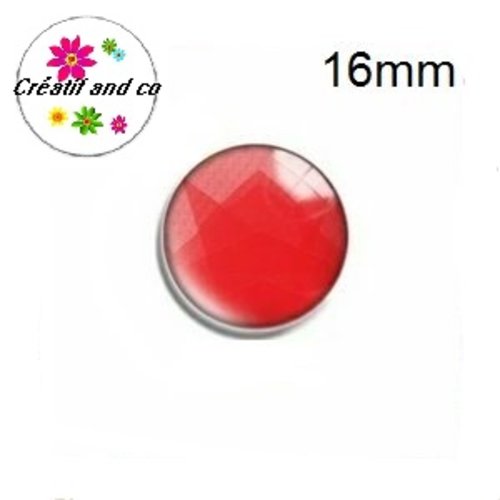 X2 cabochons rouges 16mm