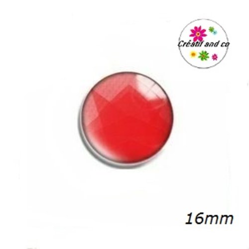 X2 cabochons rouges 16mm
