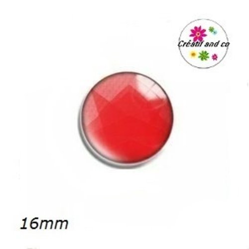 X2 cabochons rouges 16mm