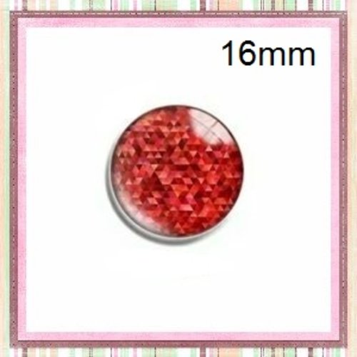 X2 cabochons rouge 16mm