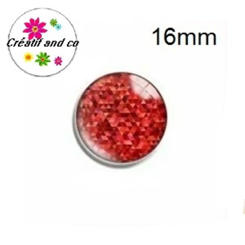 X2 cabochons rouges 16mm