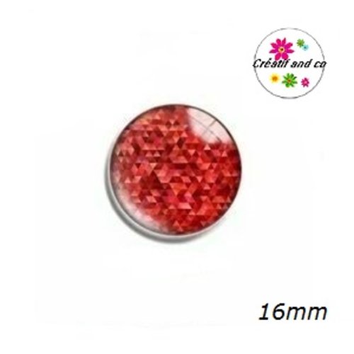 X2 cabochons rouges 16mm