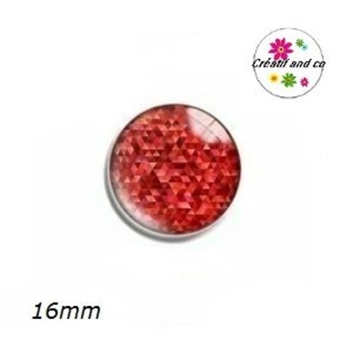 X2 cabochons rouges 16mm