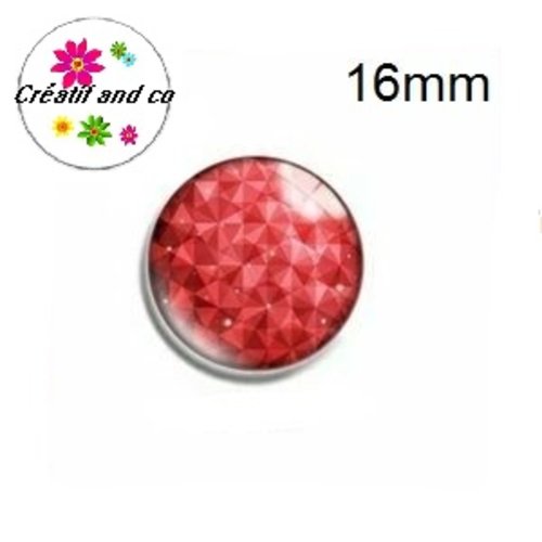 X2 cabochons rouges 16mm