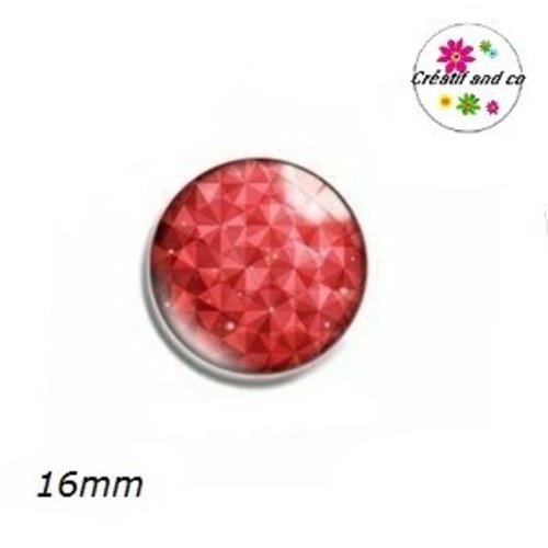 X2 cabochons rouges 16mm
