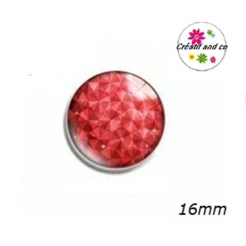 X2 cabochons rouges 16mm