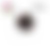 X2 cabochons noir,blanc et rouge 16mm