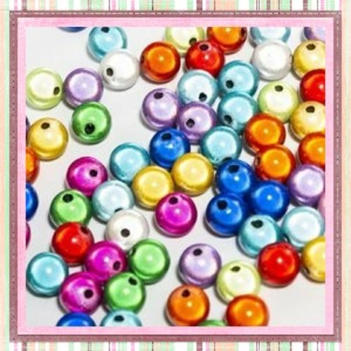X20 perles magiques mix couleur 8mm