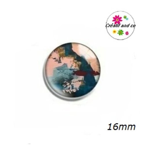 X2 cabochons cratère coloré 16mm