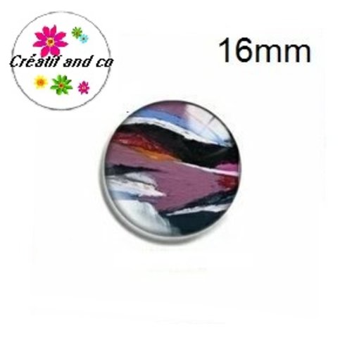 X2 cabochons cratère coloré 16mm