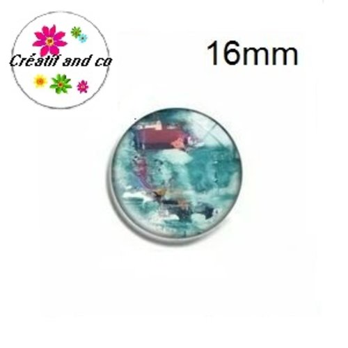 X2 cabochons cratère coloré 16mm