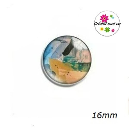 X2 cabochons cratère coloré 16mm