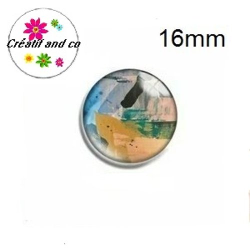 X2 cabochons cratère coloré 16mm