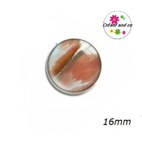 X2 cabochons cratère coloré 16mm