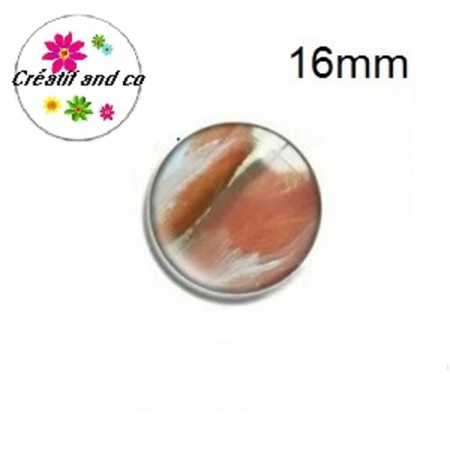 X2 cabochons cratère coloré 16mm