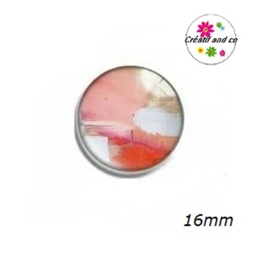 X2 cabochons cratère coloré 16mm