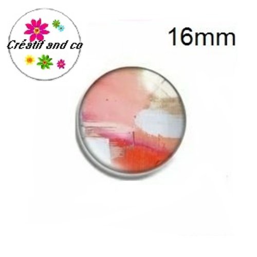 X2 cabochons cratère coloré 16mm