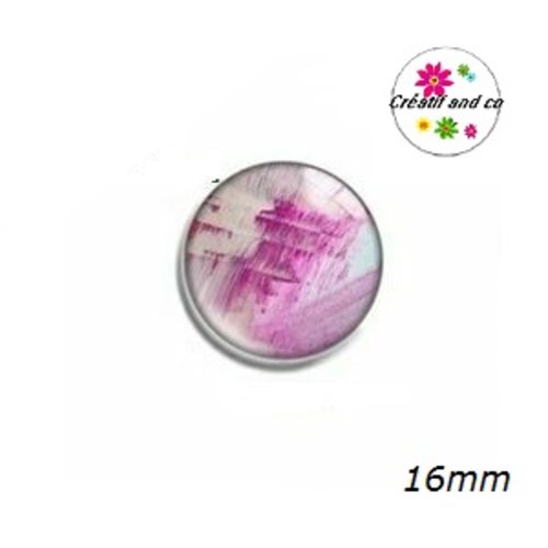 X2 cabochons cratère coloré 16mm