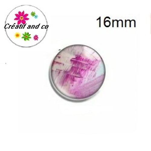 X2 cabochons cratère coloré 16mm