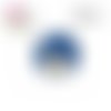 X2 cabochons fleur blanche 16mm