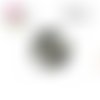 X2 cabochons noir et or 16mm