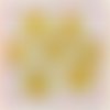 Cabochon motif à spirale jaune résine 20mm