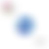 Cabochon motif à spirale bleu roi résine 20mm