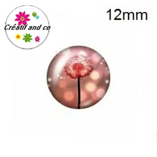 X2 cabochons pissenlit 12mm