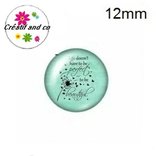X2 cabochons pissenlit 12mm