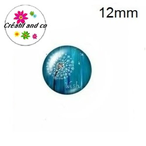 X2 cabochons pissenlit 12mm