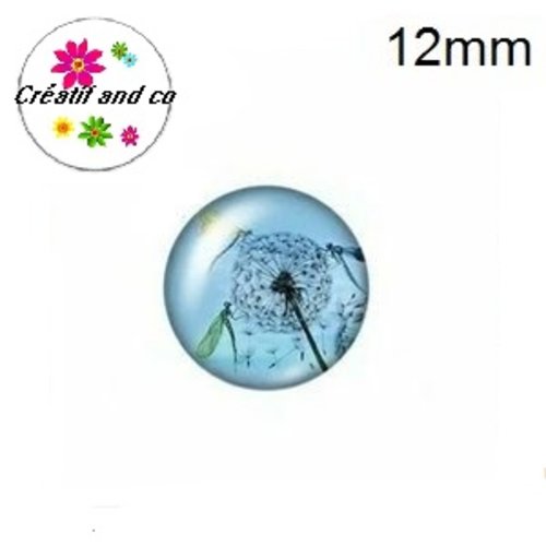 X2 cabochons pissenlit 12mm