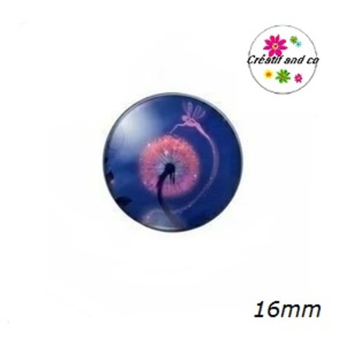 X2 cabochons pissenlit 16mm