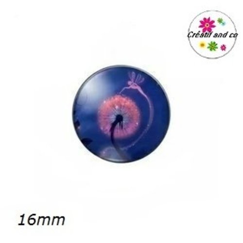 X2 cabochons pissenlit 16mm