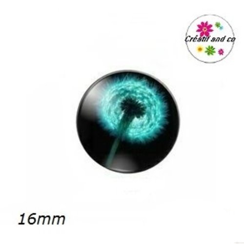 X2 cabochons pissenlit 16mm