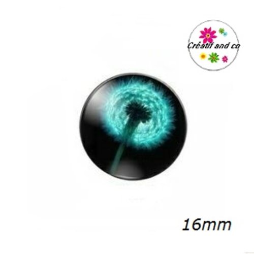 X2 cabochons pissenlit 16mm