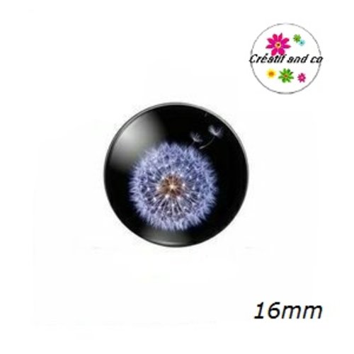 X2 cabochons pissenlit 16mm