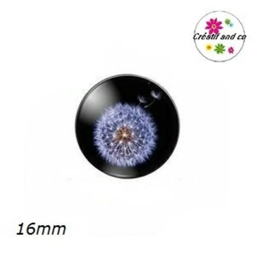 X2 cabochons pissenlit 16mm