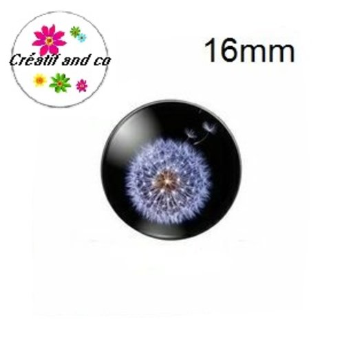 X2 cabochons pissenlit 16mm