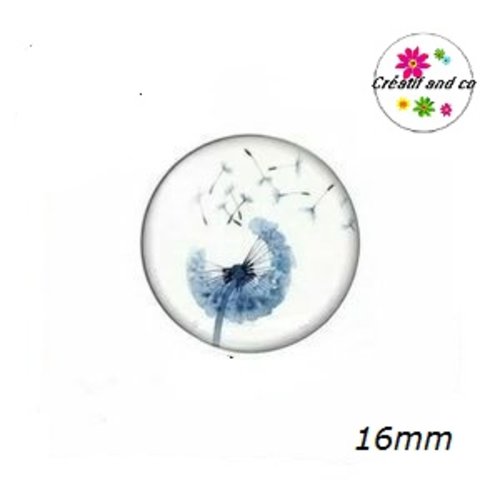 X2 cabochons pissenlit 16mm