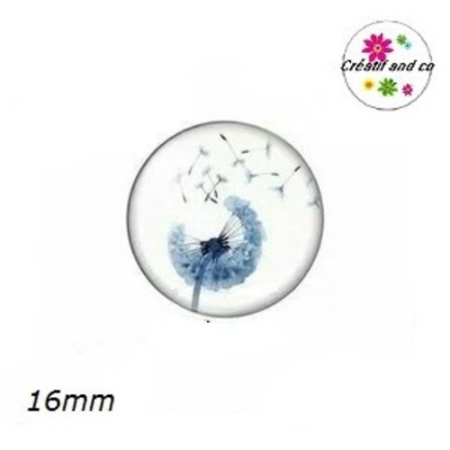 X2 cabochons pissenlit 16mm
