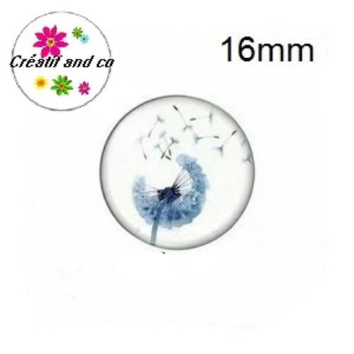 X2 cabochons pissenlit 16mm