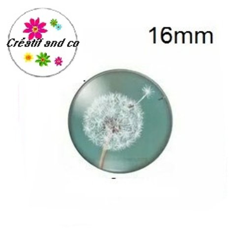 X2 cabochons pissenlit 16mm