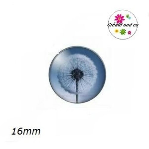 X2 cabochons pissenlit 16mm