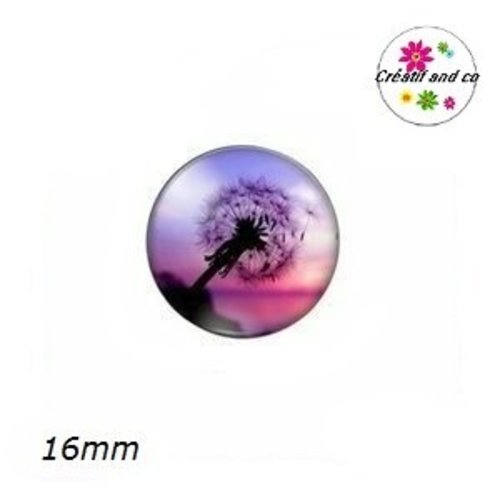 X2 cabochons pissenlit 16mm