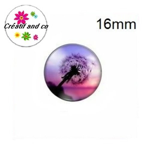 X2 cabochons pissenlit 16mm