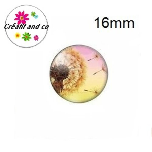X2 cabochons pissenlit 16mm